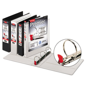 Cardinal® Premier Easy Open Clearvue Locking Round Ring Binder, 3 Rings, 2" Capacity, 11 X 8.5, White freeshipping - TVN Wholesale
